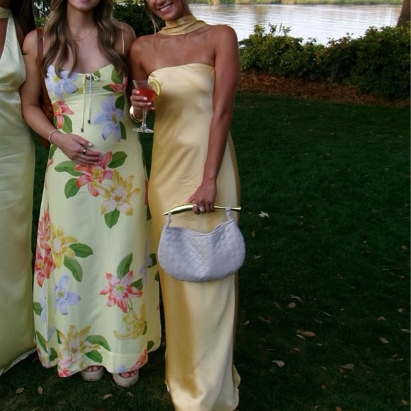 REFORMATION Oren Silk Dress in Sunshine S - Picture 1 of 6